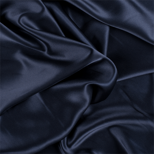 1 YD PC-Runway Silks Navy Blue Silk Charmeuse Fabric