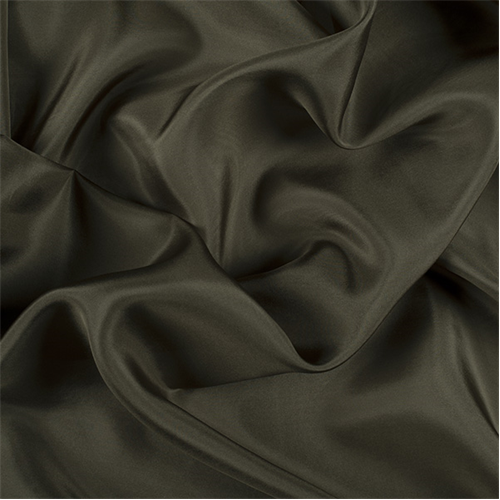 Runway Silks Moss Green Silk Crepe de Chine Fabric - Reorderable
