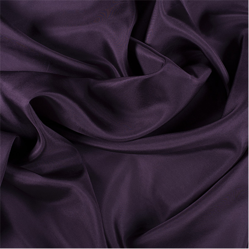 Runway Silks Aubergine Silk Crepe de Chine Fabric - Reorderable