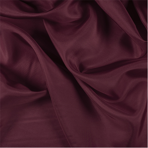 Runway Silks Dark Red Silk Crepe de Chine Fabric - Reorderable