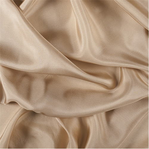 Runway Silks Golden Tan Silk Crepe de Chine Fabric - Reorderable