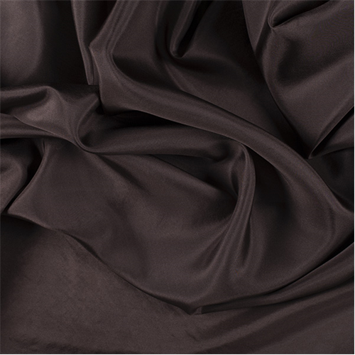 Runway Silks Dark Brown Silk Crepe de Chine Fabric - Reorderable