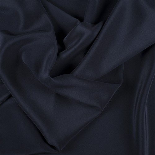 Runway Silks Navy Blue Silk Crepe de Chine Fabric - Reorderable