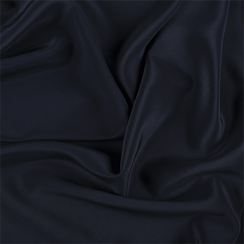 Runway Silks Midnight Navy Silk Crepe de Chine Fabric - Reorderable