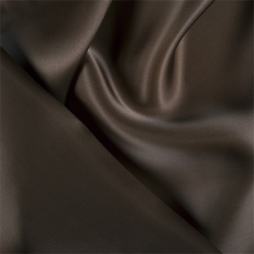 Runway Silks Dark Brown Silk Satin Organza Fabric - Reorderable