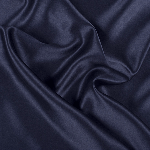 Runway Silks Navy Blue Silk Crepe Back Satin Fabric - Reorderable