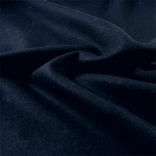 Runway Silks Navy Blue Wool Single Crepe Fabric - Reorderable