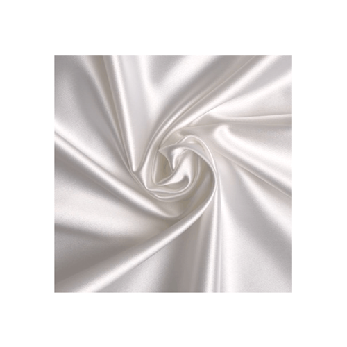 Runway Silks White Stretch Satin Fabric - Reorderable