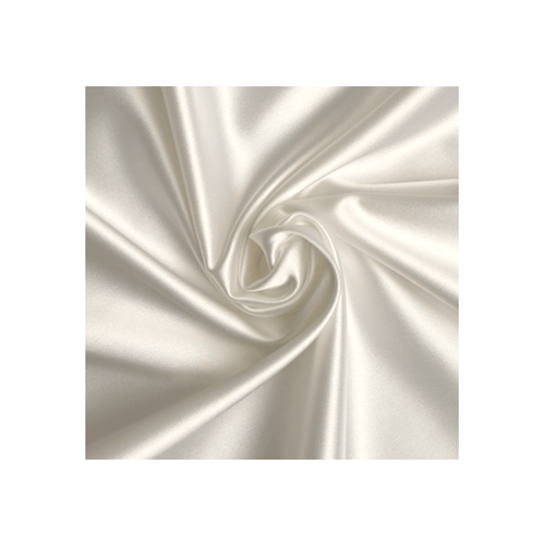 Runway Silks Off White Stretch Satin Fabric - Reorderable