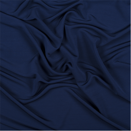 Runway Silks Navy Blue Matte Jersey Fabric - Reorderable
