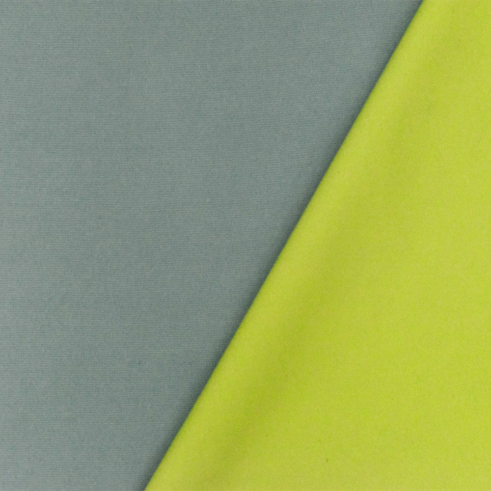 Cold Gray-Olive Solid Softshell Fabric