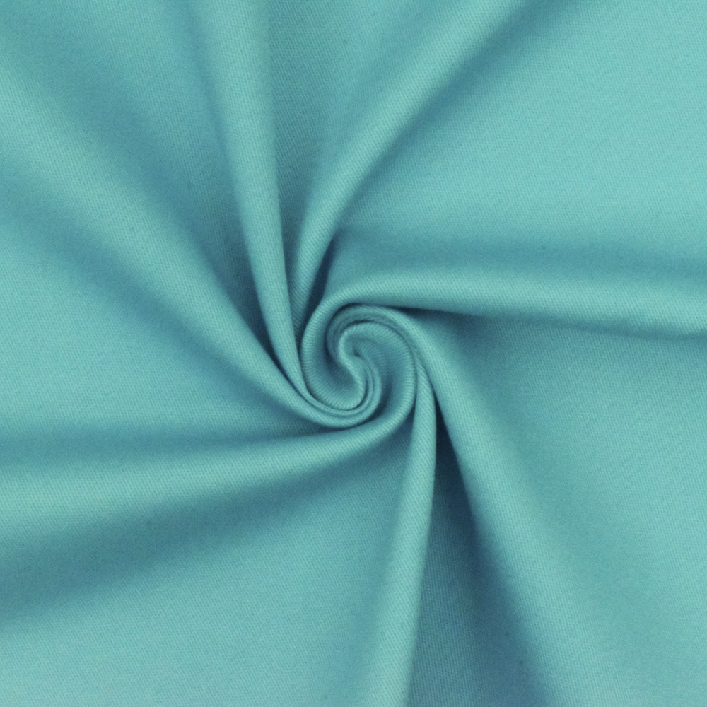 Parasailing Turquoise Solid Stretch Cotton Chino Twill Woven Fabric