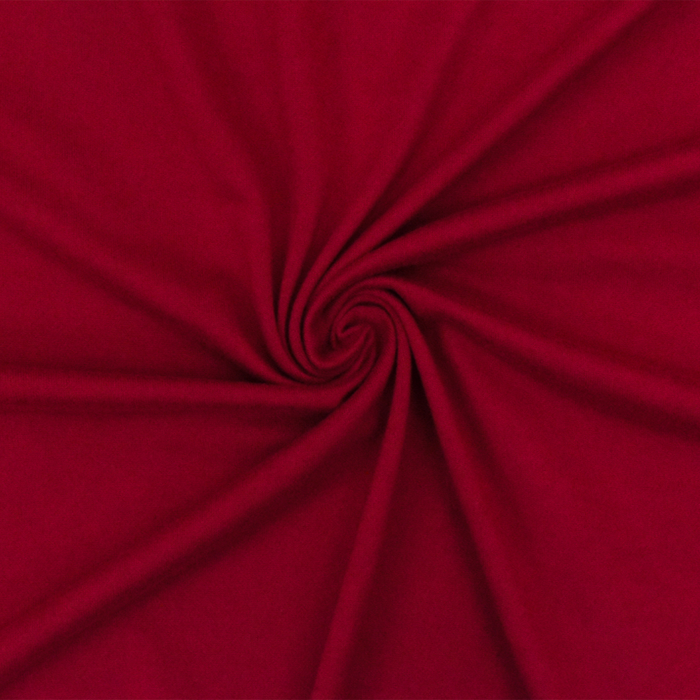 Ruby Red Solid Stretch Polyester Jersey Knit Fabric