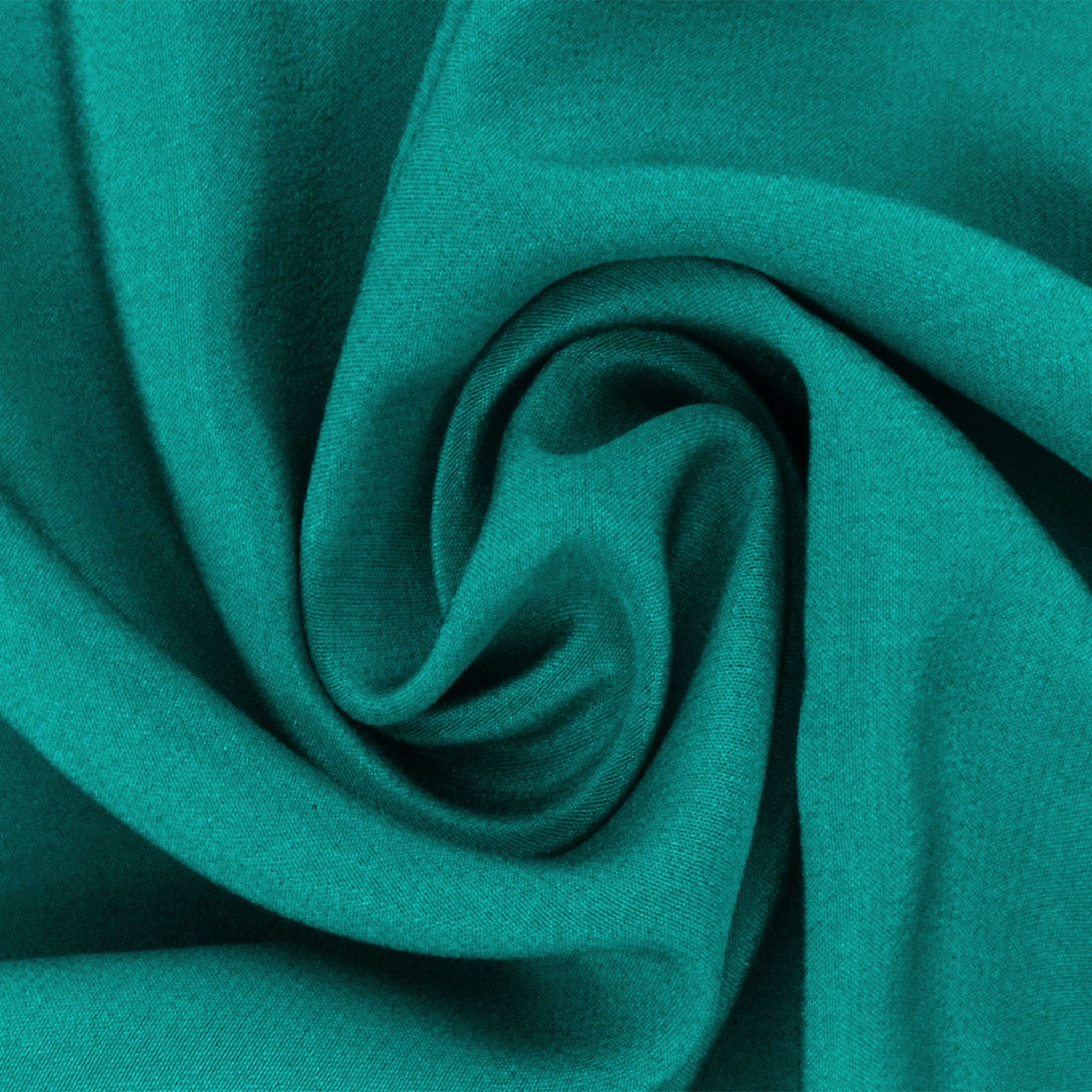 Deep Jade Teal Silk Crepe De Chine Fabric