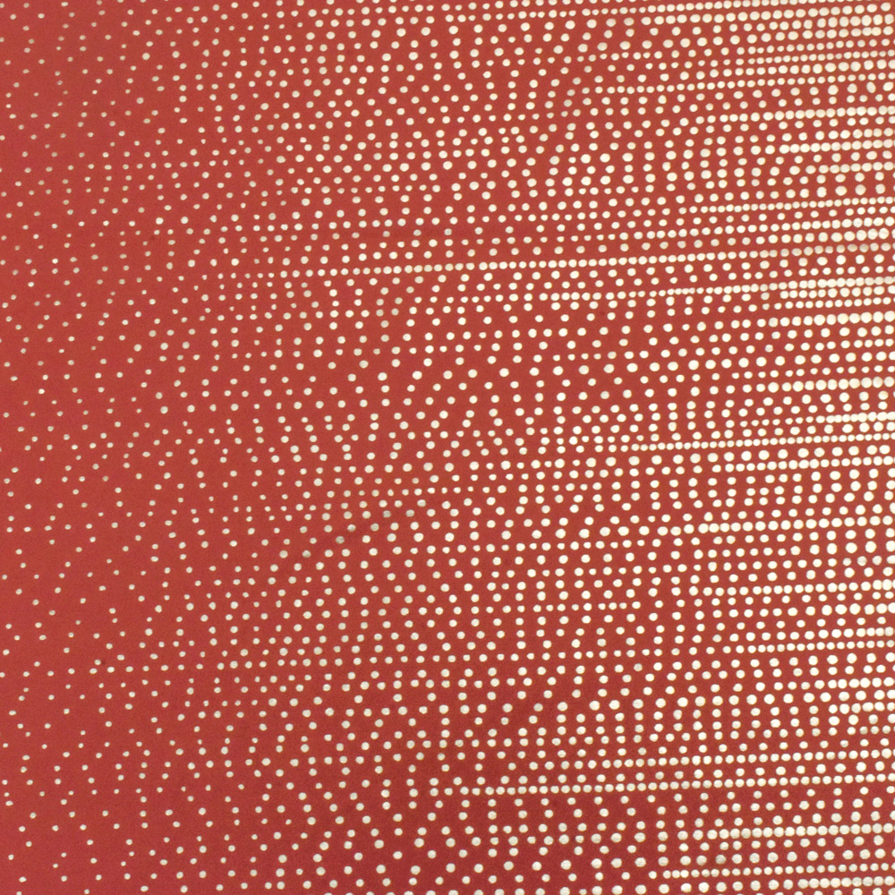 Sunset Red-Gold Dot Printed Stretch Tricot Swimwear Knit Fabric