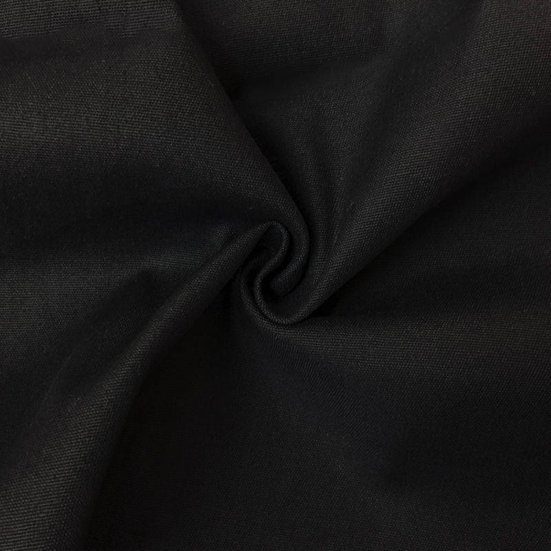 Night Black Cotton Spandex Stretch Solid Chino Twill Woven Fabric