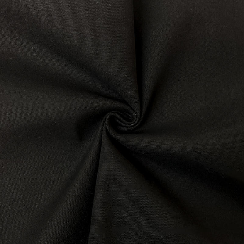Black Cotton Spandex Stretch Solid Chino Twill Woven Fabric