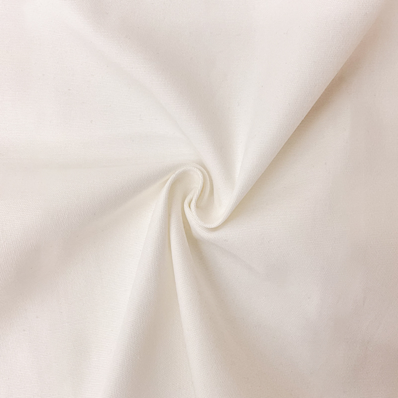 White Cotton Spandex Stretch Solid Chino Twill Woven Fabric
