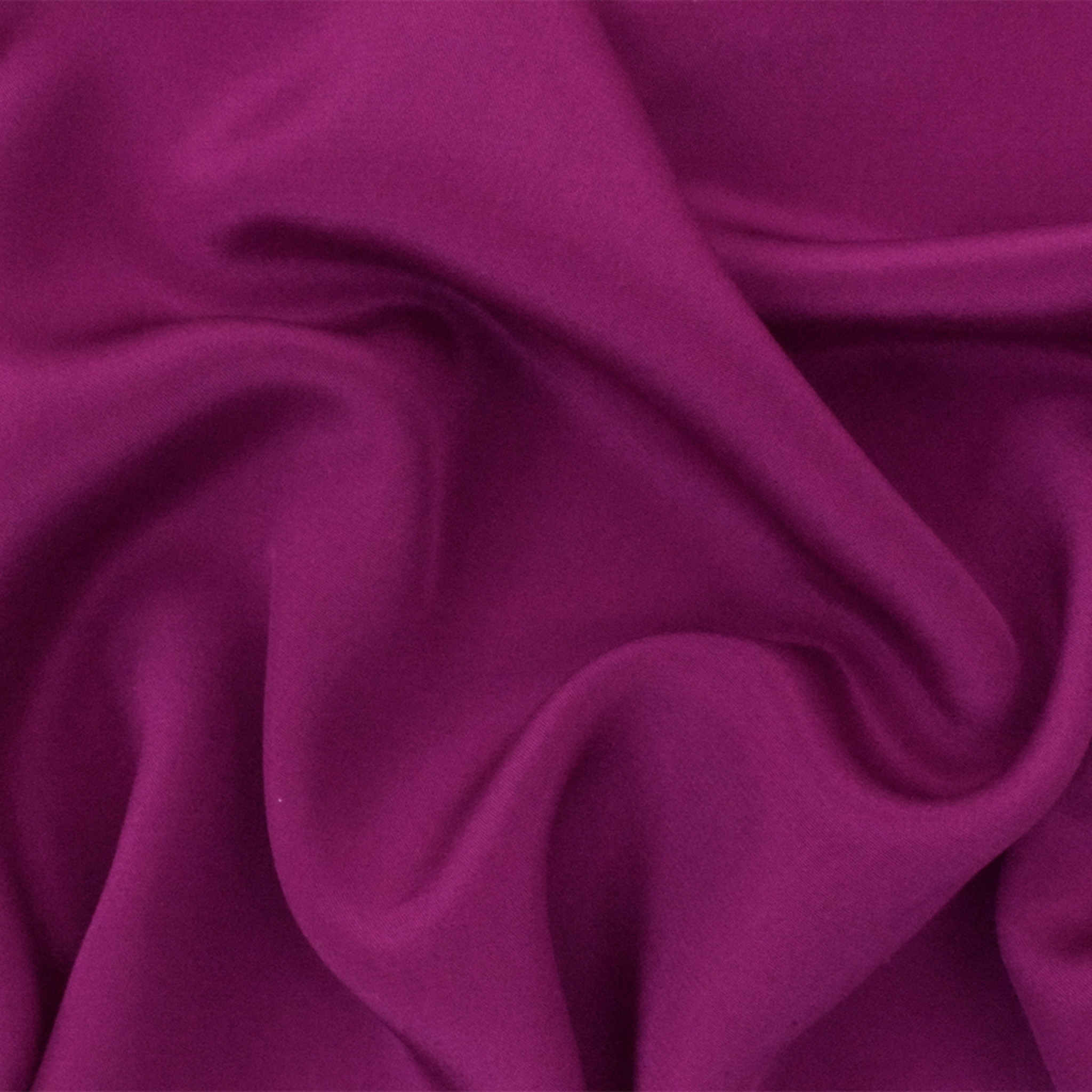 Magenta Pink Famous Designer Silk Crepe De Chine Woven Fabric