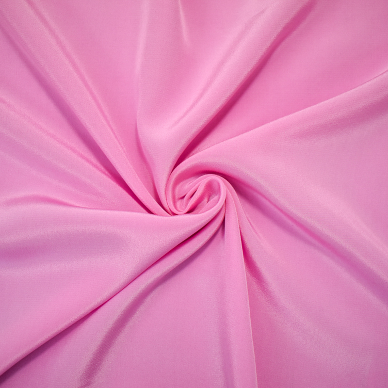 Pink Silk Famous Designer Crepe De Chine Woven Fabric