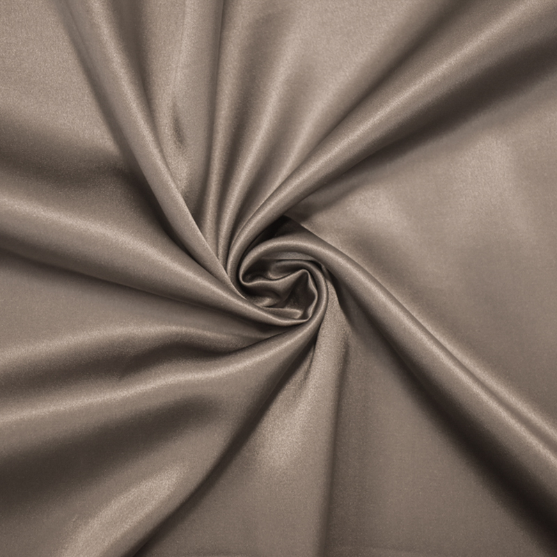 Gray Silk Famous Designer Crepe De Chine Woven Fabric