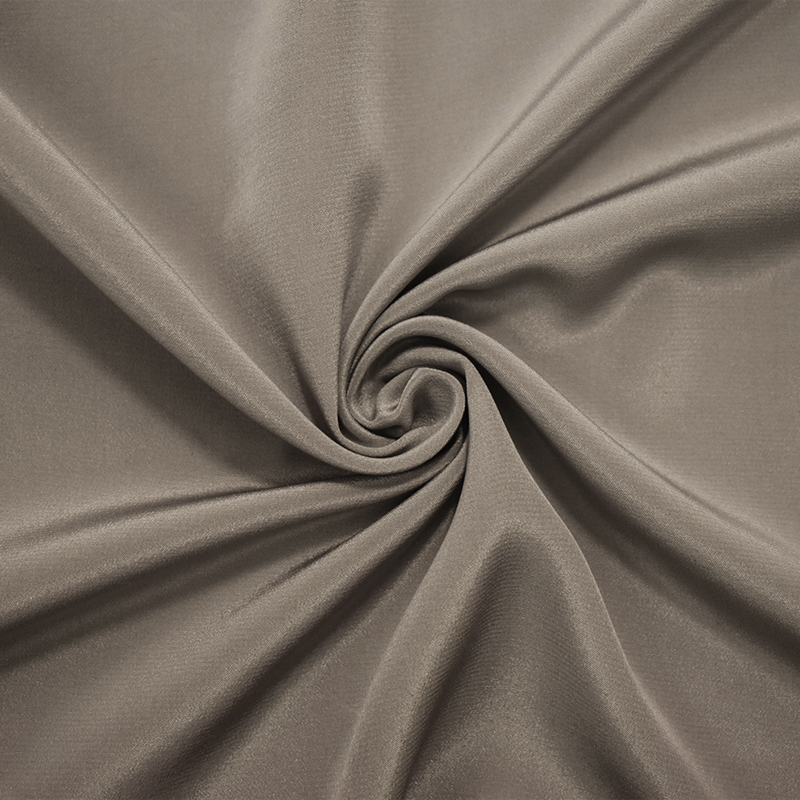 Gray Famous Designer Silk Crepe De Chine Woven Fabric