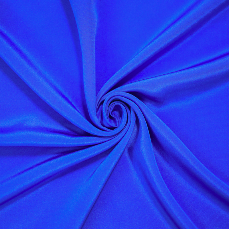 Blue Silk Famous Designer Crepe De Chine Woven Fabric