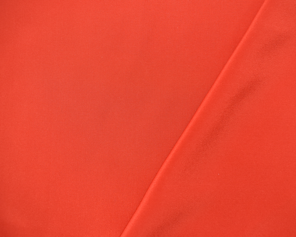 Orange Silk Famous Designer Crepe De Chine Woven Fabric
