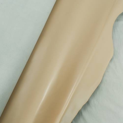 Beige Solid Leather Hide