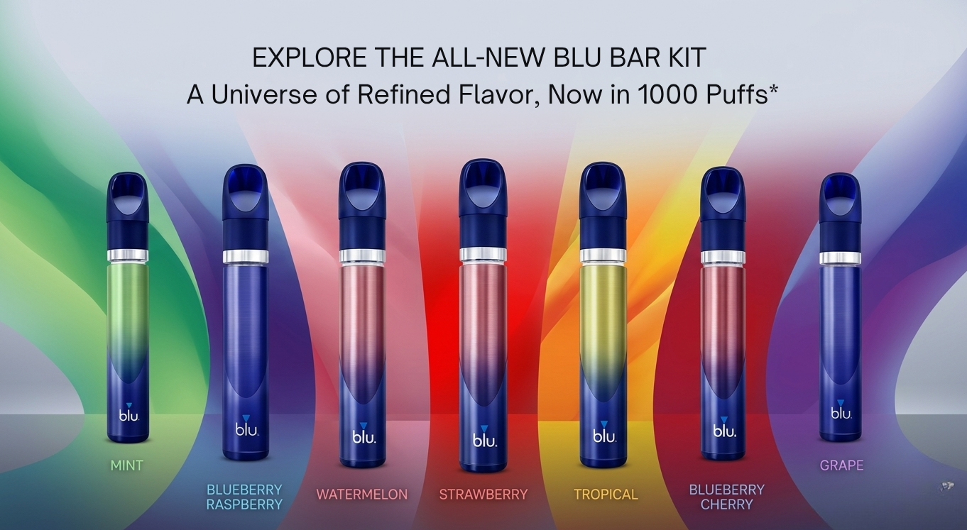 EXPLORE THE ALL-NEW BLU BAR KIT A Universe of Refined Flavor, Now in 1000 Puffs.png